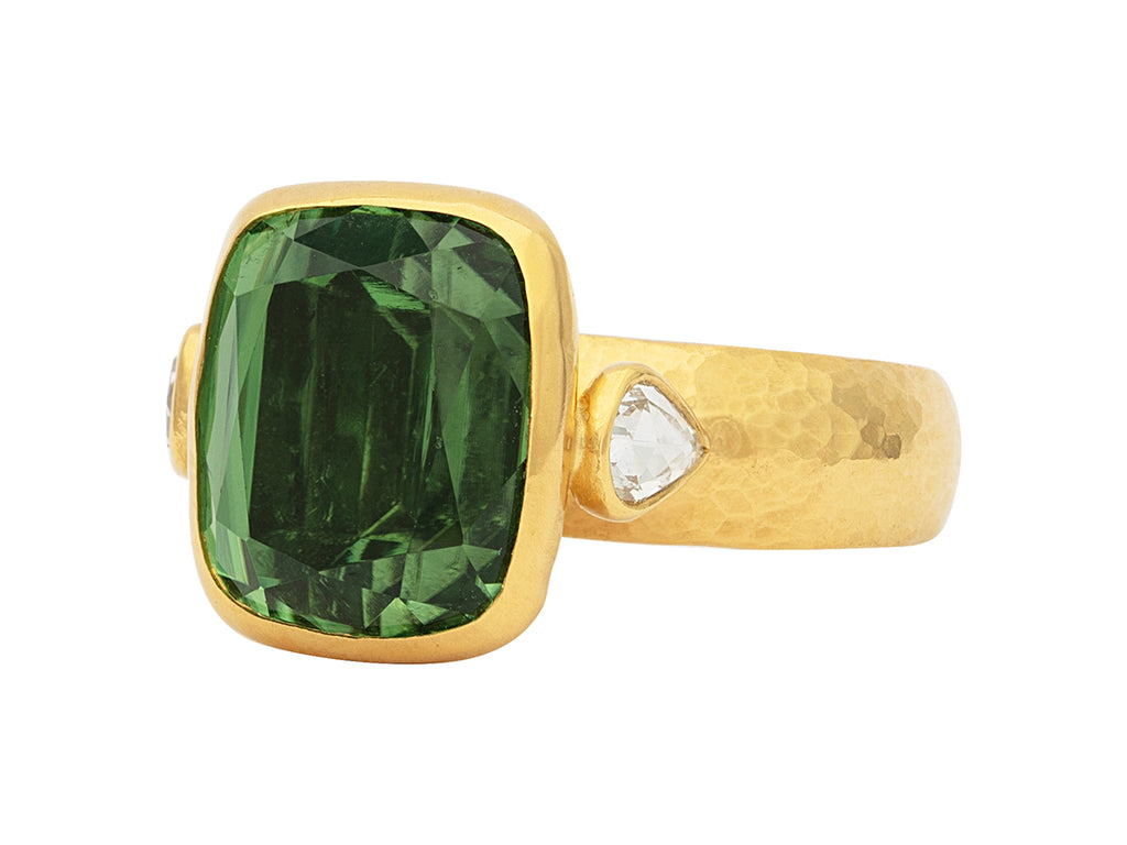 GURHAN, GURHAN Prism Gold Tourmaline Cocktail Ring, 13x11mm Rectangle