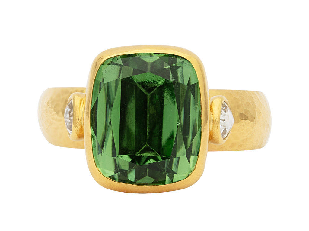 GURHAN, GURHAN Prism Gold Tourmaline Cocktail Ring, 13x11mm Rectangle