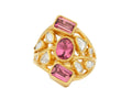 GURHAN, GURHAN Prism Gold Stone Cocktail Ring, Clustered Stones, Tourmaline and Diamond