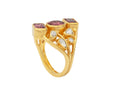 GURHAN, GURHAN Prism Gold Stone Cocktail Ring, Clustered Stones, Tourmaline and Diamond