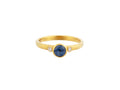 GURHAN, GURHAN Prism Gold Stone Stacking Ring, 5mm Round, Sapphire and Diamond