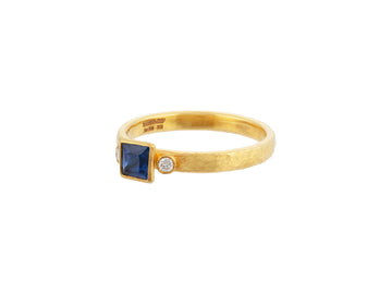 GURHAN, GURHAN Prism Gold Sapphire Stacking Ring, 5mm Square