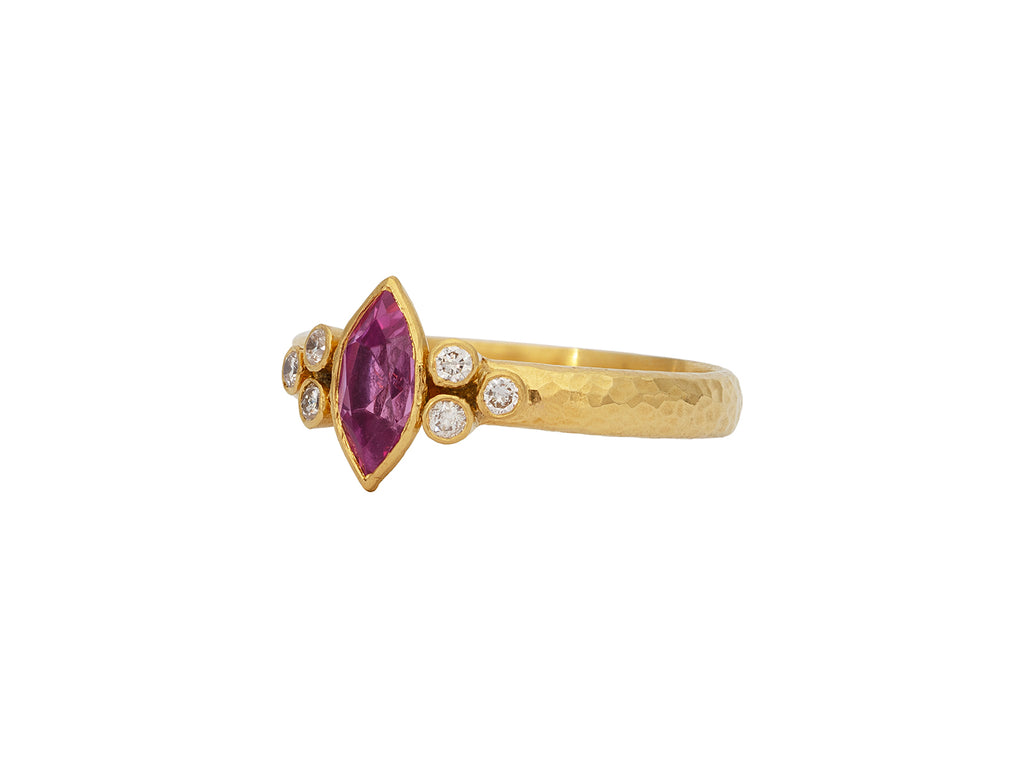 GURHAN, GURHAN Prism Gold Sapphire Stacking Ring, 8x4mm Marquise