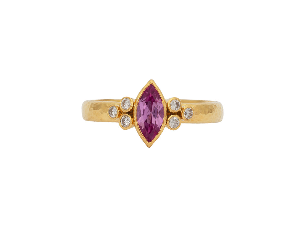 GURHAN, GURHAN Prism Gold Sapphire Stacking Ring, 8x4mm Marquise