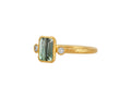 GURHAN, GURHAN Prism Gold Stone Stacking Ring, 8x6mm Rectangle, Tourmaline and Diamond