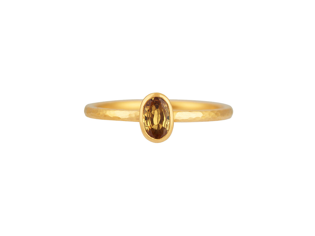 GURHAN, GURHAN Prism Gold Sapphire Stacking Ring, 6x4mm Oval