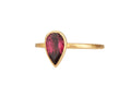 GURHAN, GURHAN Prism Gold Stone Stacking Ring, 9x6mm Teardrop, Tourmaline