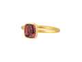GURHAN, GURHAN Prism Gold Stone Stacking Ring, 7x6mm Rectangle, Tourmaline and Diamond
