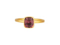 GURHAN, GURHAN Prism Gold Stone Stacking Ring, 7x6mm Rectangle, Tourmaline and Diamond