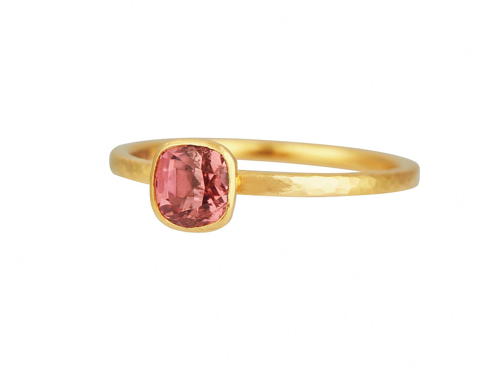 GURHAN Prism Gold Tourmaline Stacking Ring, 5mm Square