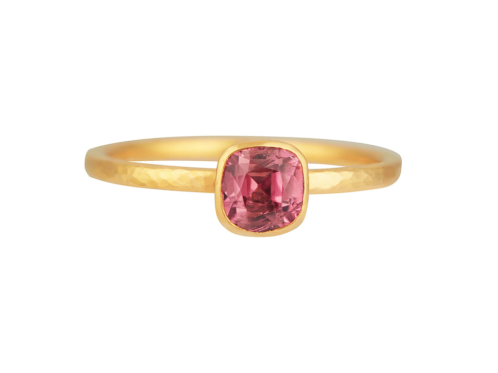 GURHAN, GURHAN Prism Gold Tourmaline Stacking Ring, 5mm Square