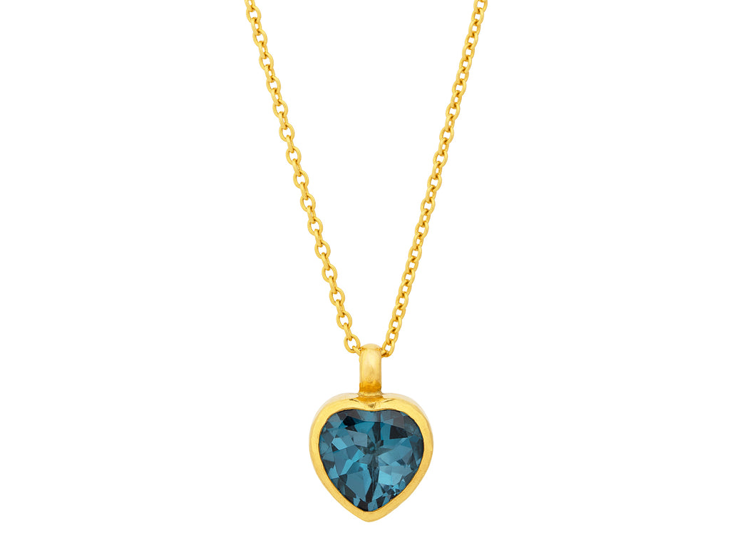 GURHAN, GURHAN Prism Gold Topaz Pendant Necklace, 12mm Heart Shape