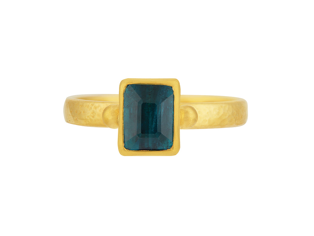 GURHAN, GURHAN Prism Gold Tourmaline Cocktail Ring, 8x6mm Rectangle