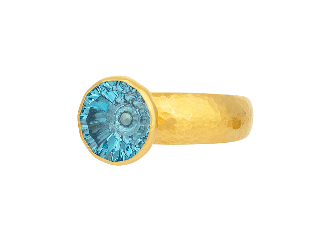 GURHAN, GURHAN Prism Gold Topaz Cocktail Ring, 11mm Round Stone