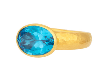 GURHAN, GURHAN Prism Gold Topaz Cocktail Ring, 14x10mm Oval Stone