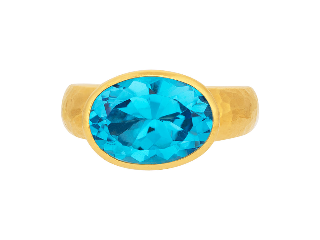 GURHAN, GURHAN Prism Gold Topaz Cocktail Ring, 14x10mm Oval Stone