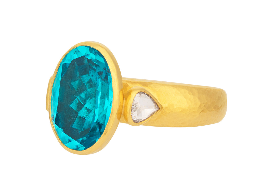 GURHAN, GURHAN Prism Gold Topaz Cocktail Ring, 14x10mm Oval Stone