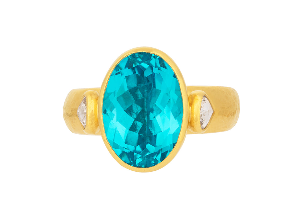 GURHAN, GURHAN Prism Gold Topaz Cocktail Ring, 14x10mm Oval Stone