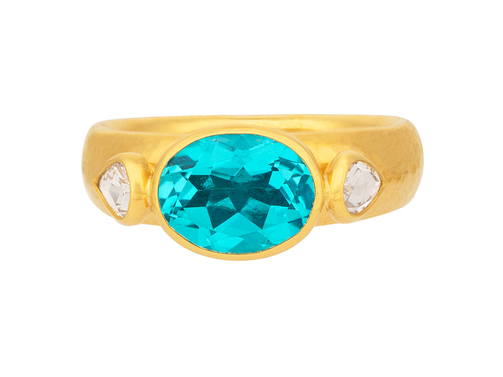 GURHAN, GURHAN Prism Gold Topaz Cocktail Ring, 10x8mm Oval Stone