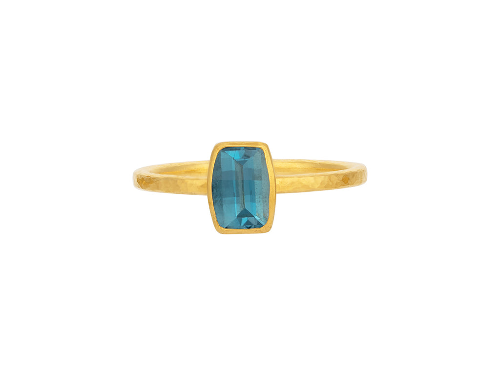 GURHAN, GURHAN Prism Gold Topaz Stacking Ring, 7x5mm Rectangle Stone