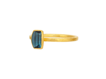 GURHAN, GURHAN Prism Gold Topaz Stacking Ring, 7x5mm Rectangle Stone