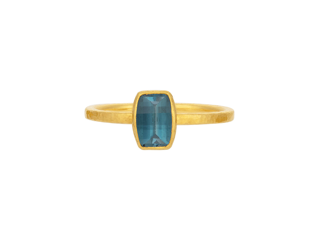 GURHAN, GURHAN Prism Gold Topaz Stacking Ring, 7x5mm Rectangle Stone