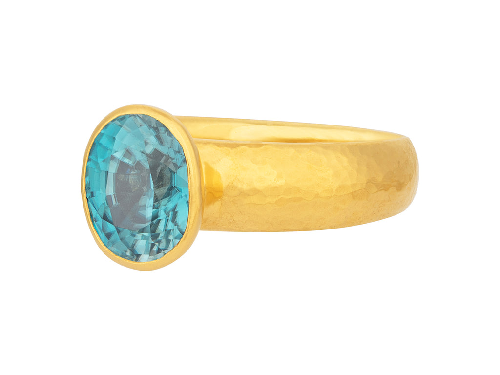 GURHAN, GURHAN Prism Gold Zircon Cocktail Ring, 10x8mm Oval Stone