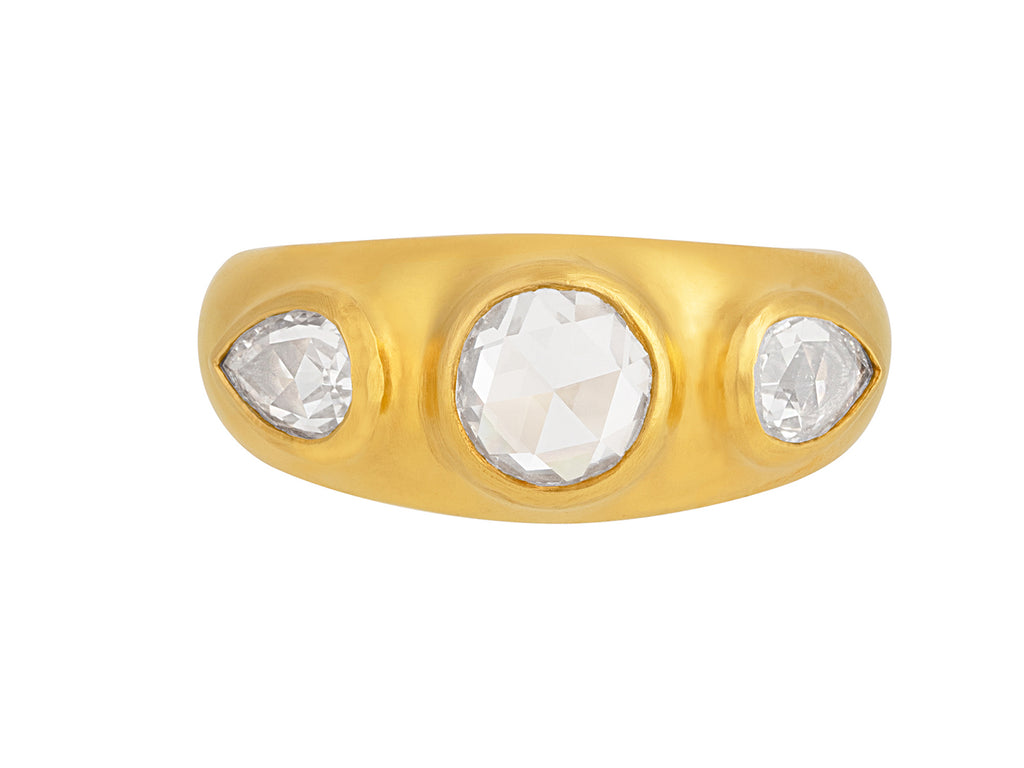 GURHAN, GURHAN Prism Gold Diamond Cocktail Ring, 7mm Center Round