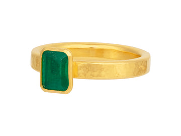 GURHAN, GURHAN Prism Gold Emerald Cocktail Ring, 8x6mm Rectangle Stone