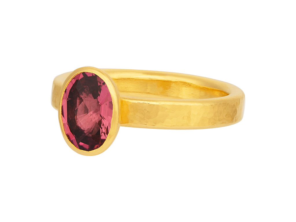 GURHAN, GURHAN Prism Gold Tourmaline Cocktail Ring, 9x7mm Oval Stone