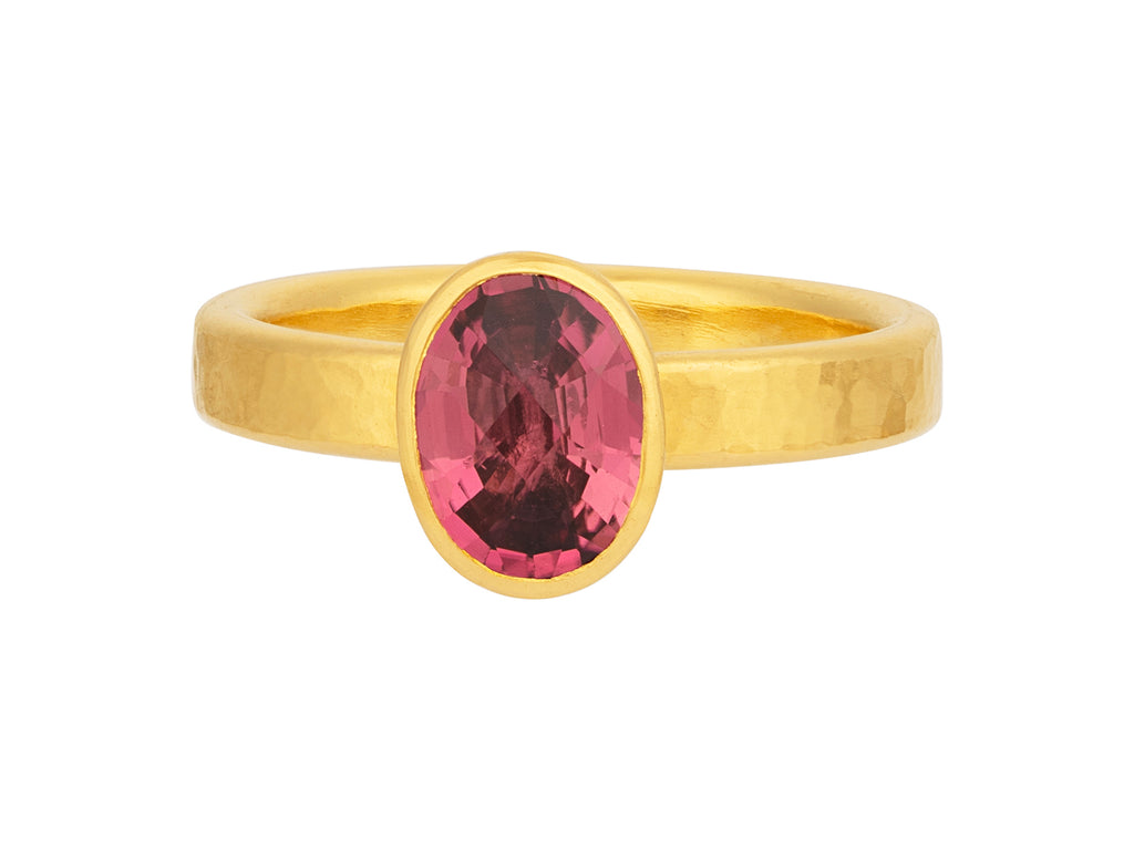 GURHAN, GURHAN Prism Gold Tourmaline Cocktail Ring, 9x7mm Oval Stone