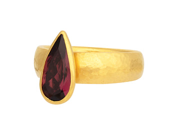 GURHAN, GURHAN Prism Gold Tourmaline Cocktail Ring, 13x7mm Teardrop