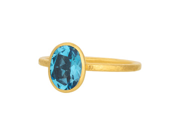 GURHAN, GURHAN Prism Gold Topaz Stacking Ring, 9x7mm Oval Stone