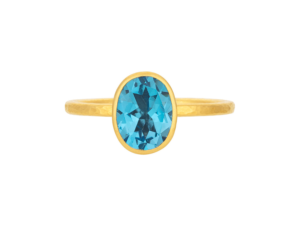 GURHAN, GURHAN Prism Gold Topaz Stacking Ring, 9x7mm Oval Stone