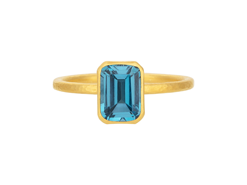 GURHAN, GURHAN Prism Gold Topaz Stacking Ring, 8x6mm Rectangle Stone