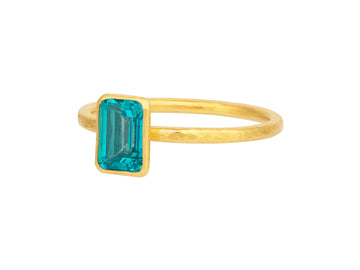 GURHAN, GURHAN Prism Gold Topaz Stacking Ring, 7x5mm Rectangle Stone