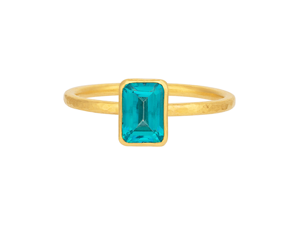 GURHAN, GURHAN Prism Gold Topaz Stacking Ring, 7x5mm Rectangle Stone