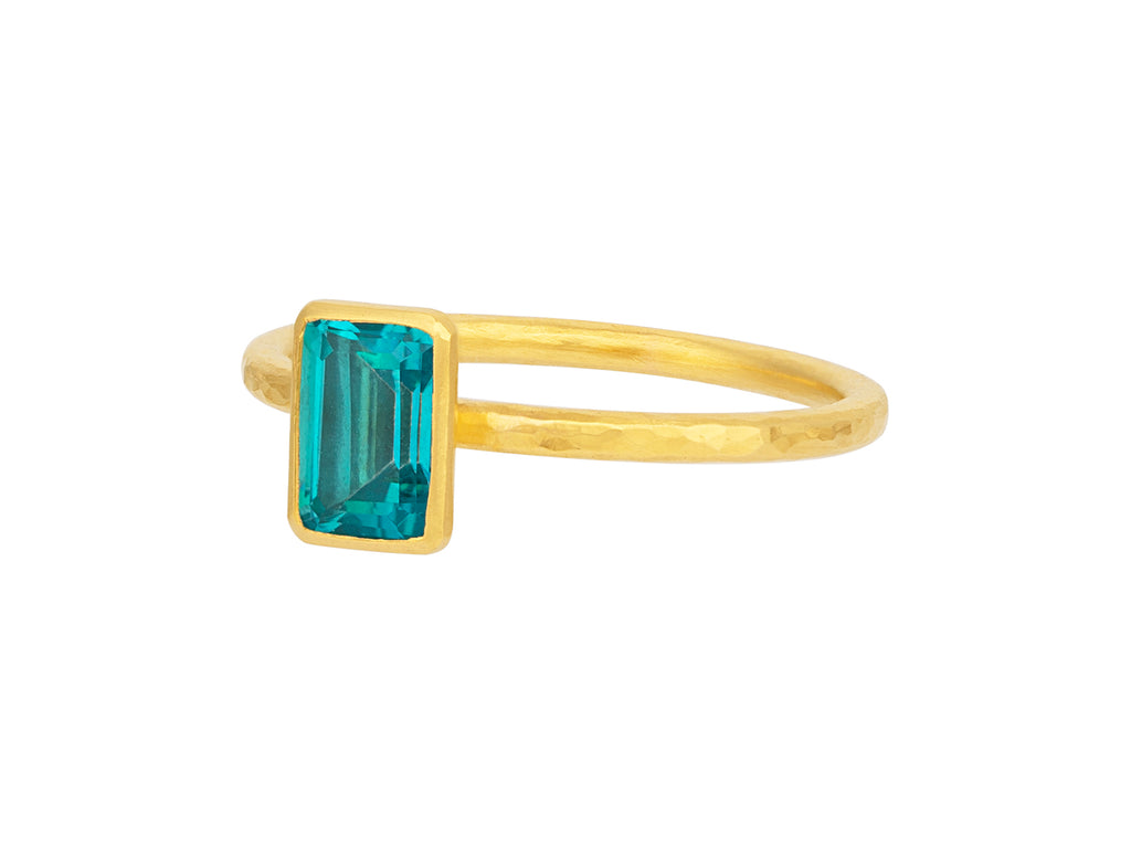 GURHAN, GURHAN Prism Gold Topaz Stacking Ring, 7x5mm Rectangle Stone