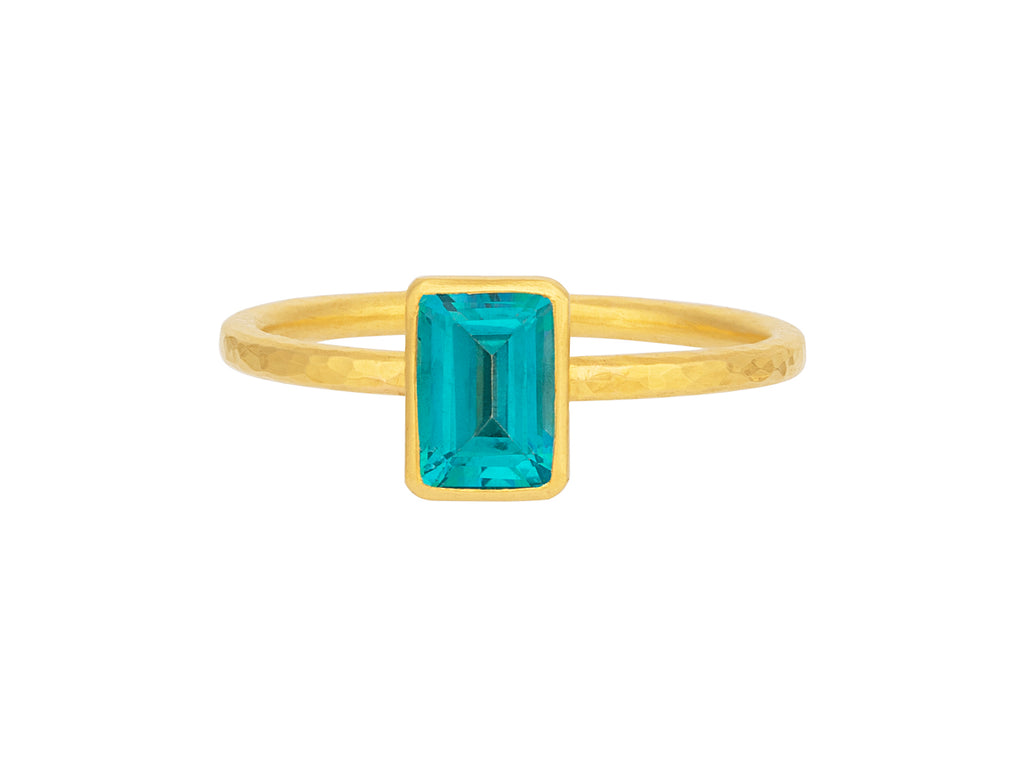 GURHAN, GURHAN Prism Gold Topaz Stacking Ring, 7x5mm Rectangle Stone