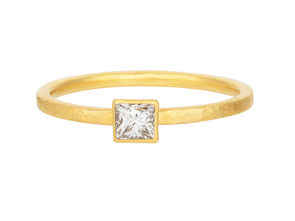 GURHAN, GURHAN Prism Gold Diamond Stacking Ring, 3.5mm Square