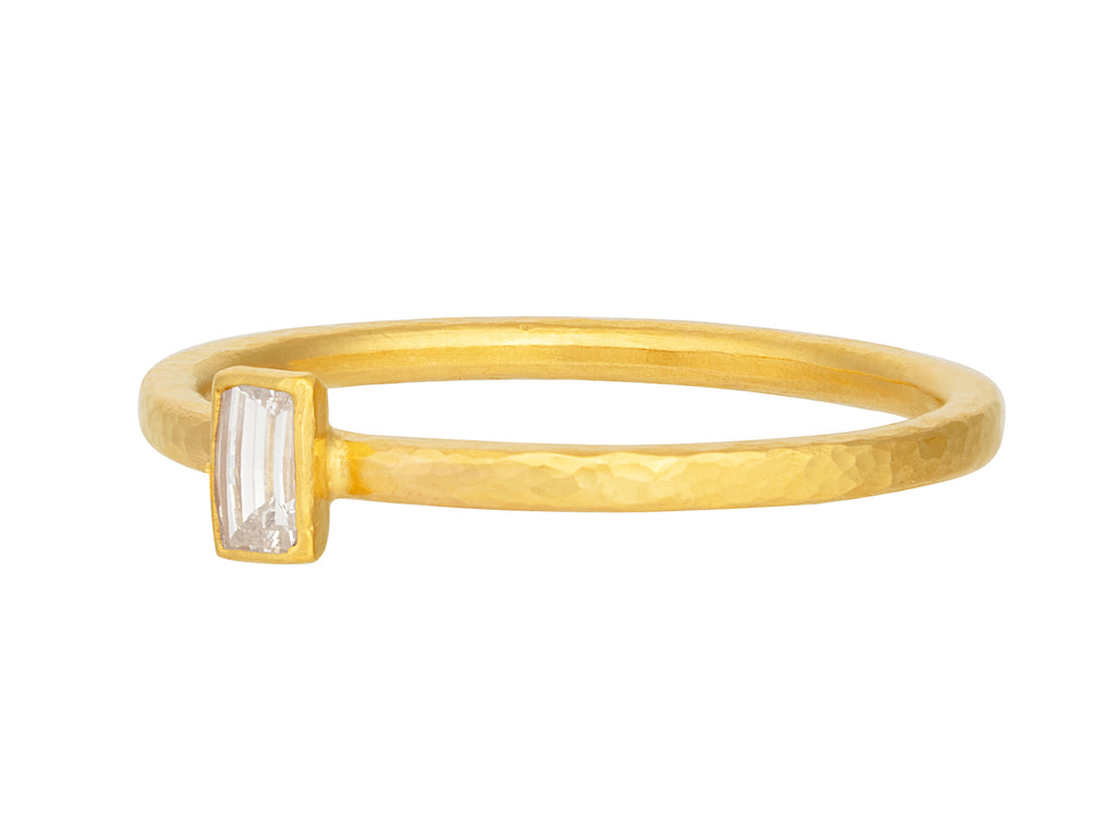 GURHAN, GURHAN Prism Gold Diamond Stacking Ring, 4x3mm Rectangle