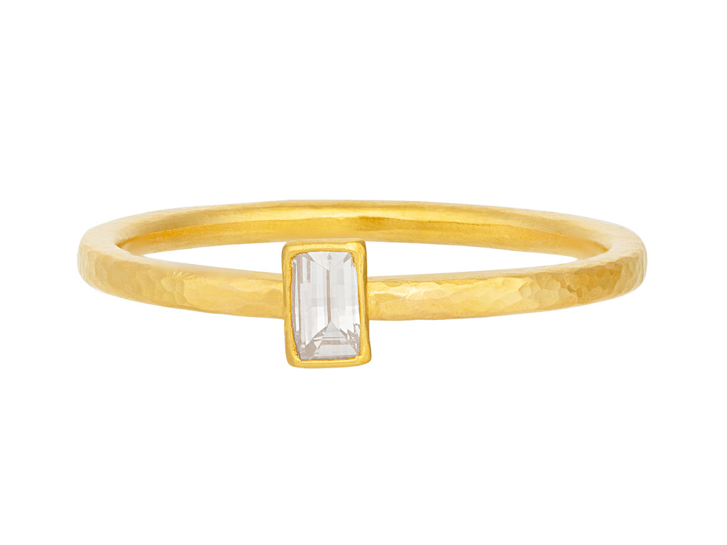 GURHAN, GURHAN Prism Gold Diamond Stacking Ring, 4x3mm Rectangle