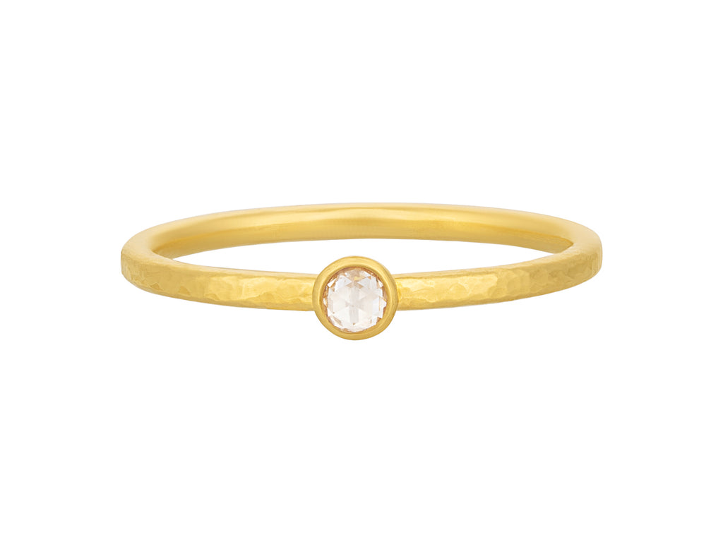 GURHAN, GURHAN Prism Gold Diamond Stacking Ring, 3mm Round Stone