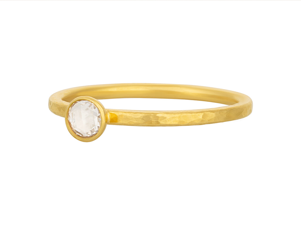 GURHAN, GURHAN Prism Gold Diamond Stacking Ring, 4mm Round Stone