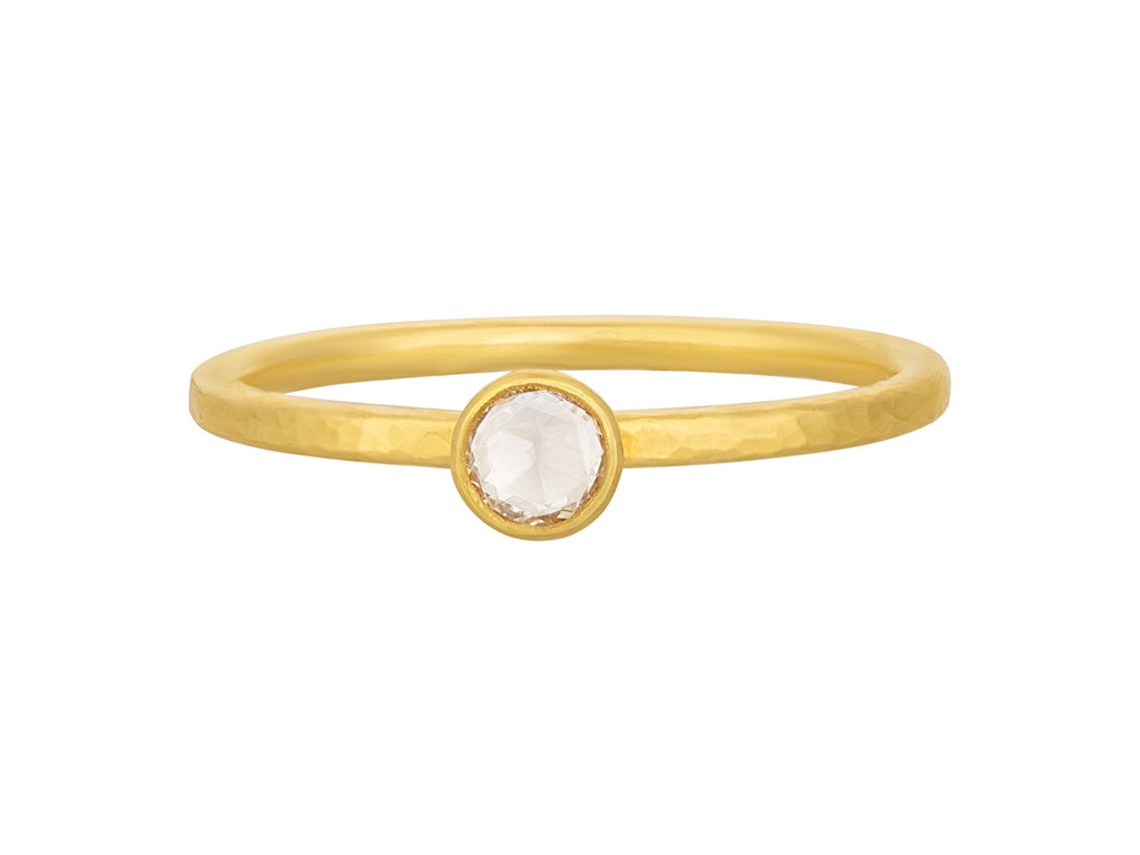 GURHAN, GURHAN Prism Gold Diamond Stacking Ring, 4mm Round Stone