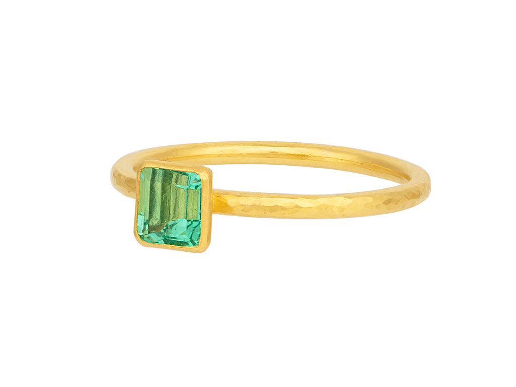 GURHAN, GURHAN Prism Gold Emerald Stacking Ring, 5mm Square Stone