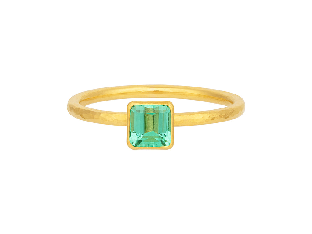 GURHAN, GURHAN Prism Gold Emerald Stacking Ring, 5mm Square Stone