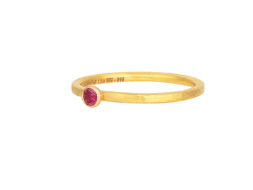 GURHAN, GURHAN Prism Gold Ruby Stacking Ring, 3mm Round