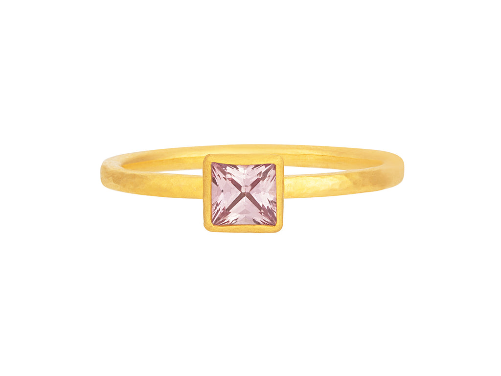 GURHAN, GURHAN Prism Gold Sapphire Stacking Ring, 5mm Square