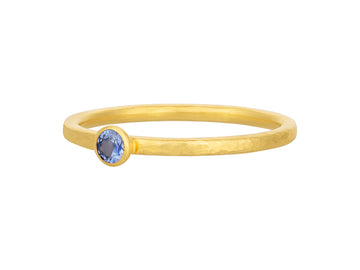 GURHAN, GURHAN Prism Gold Sapphire Stacking Ring, 3mm Round Stone